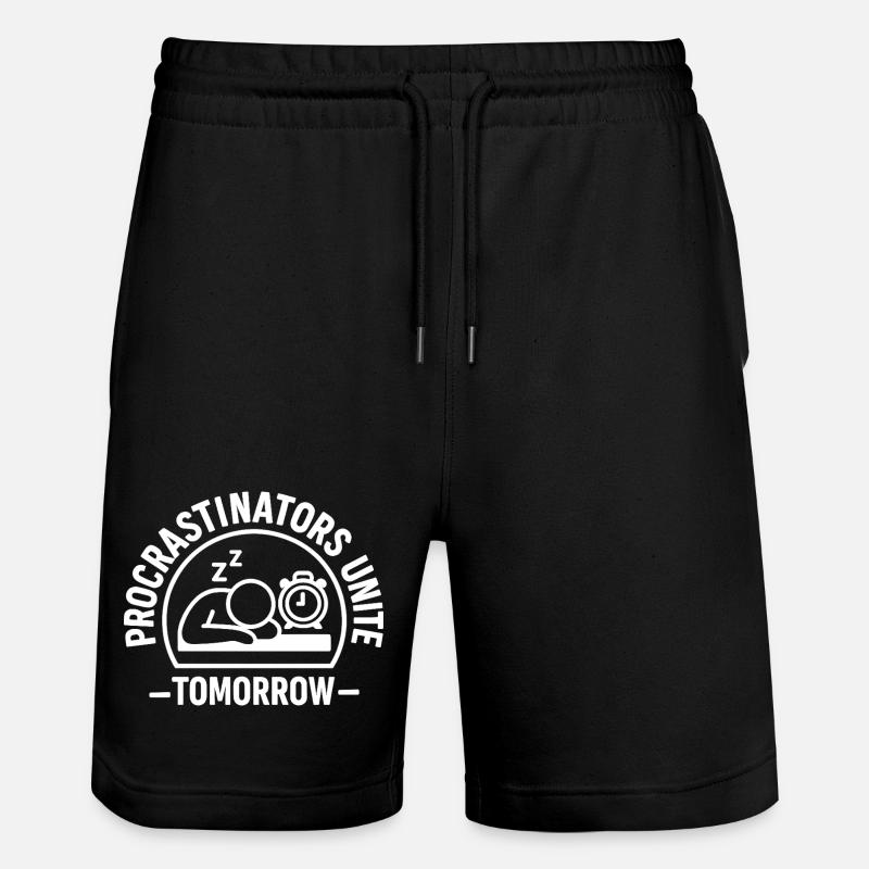 Procrastinators Unite – Tomorrow - Stanley/Stella Unisex Bio Joggingshorts Trainer - Schwarz