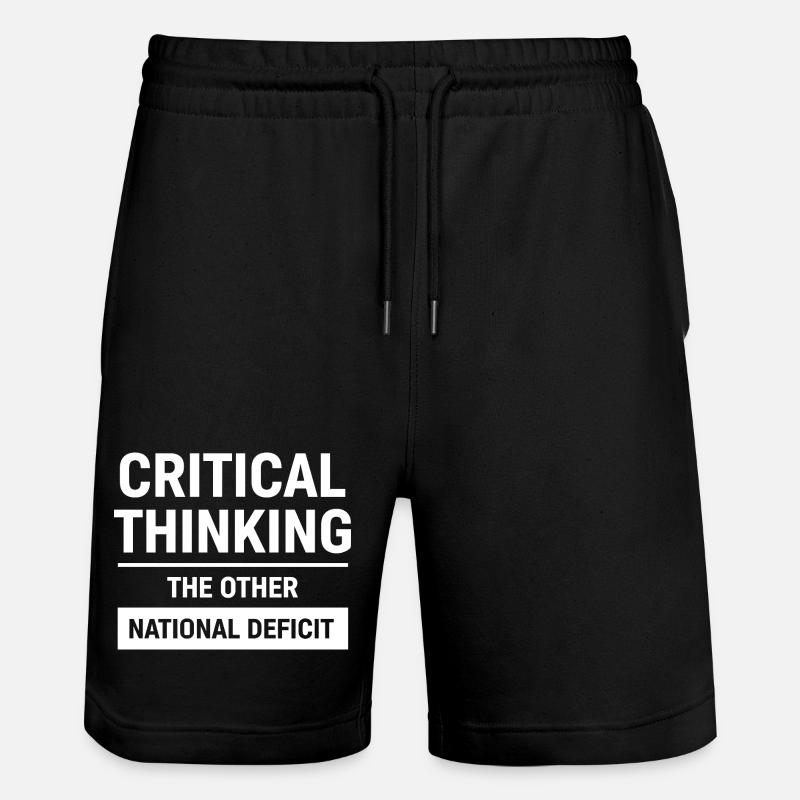 Critical Thinking The Other National Deficit - Short de jogging bio TRAINER Stanley/Stella unisexe - noir