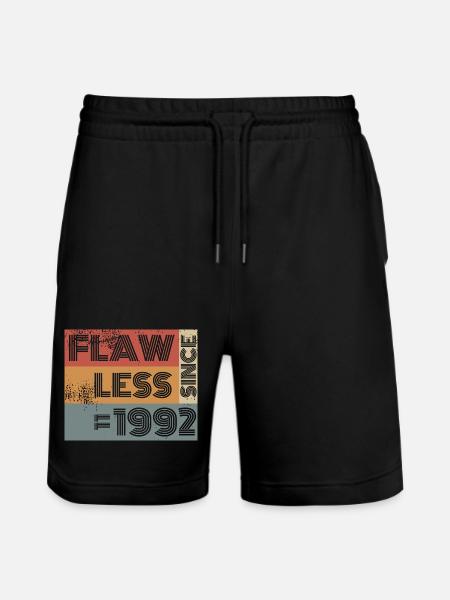 33. Birthday Flawless since 11/1992 - Stanley/Stella Trainer Unisex Organic Jogging Shorts - black