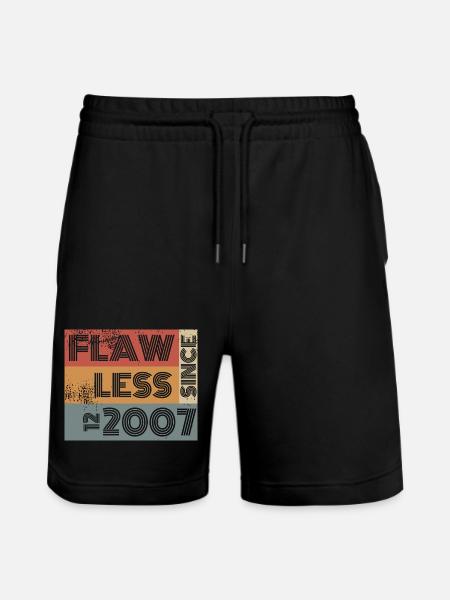 18. Birthday Flawless since 12/2007 - Stanley/Stella Trainer Unisex Organic Jogging Shorts - black