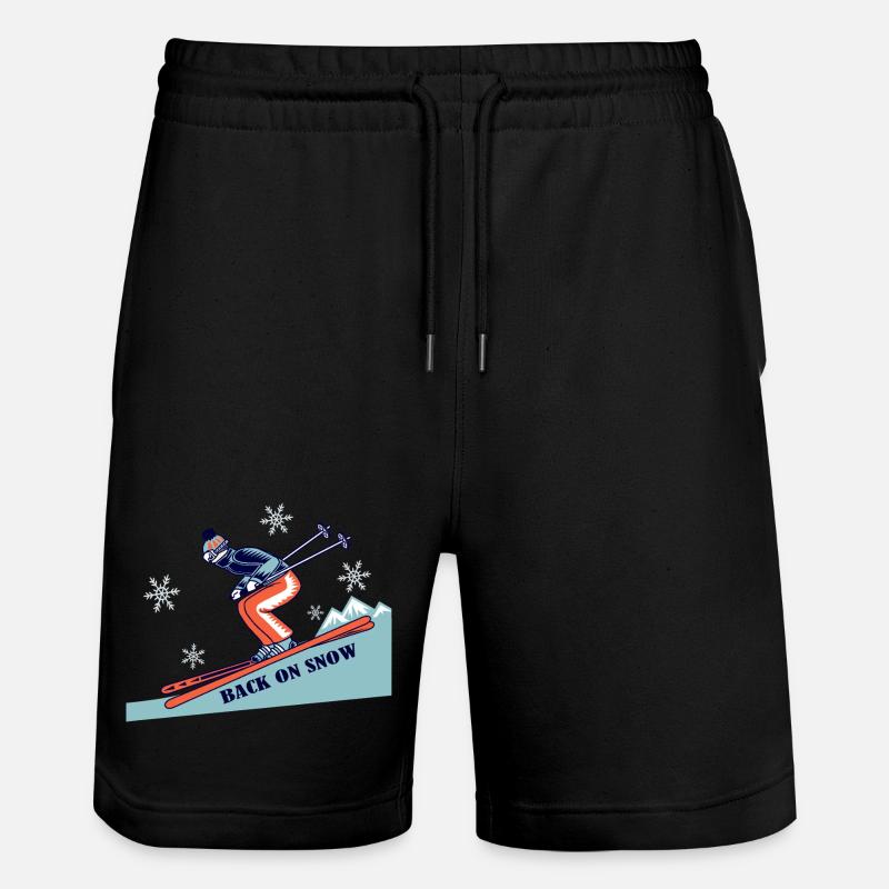 Retour sur neige : ski rétro - Short de jogging bio TRAINER Stanley/Stella unisexe - noir