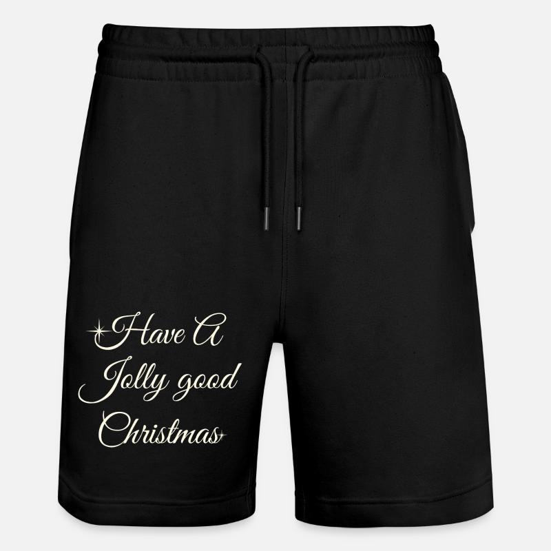 Have A Jolly Christmas Script - Stanley/Stella Trainer Unisex Organic Jogging Shorts - black