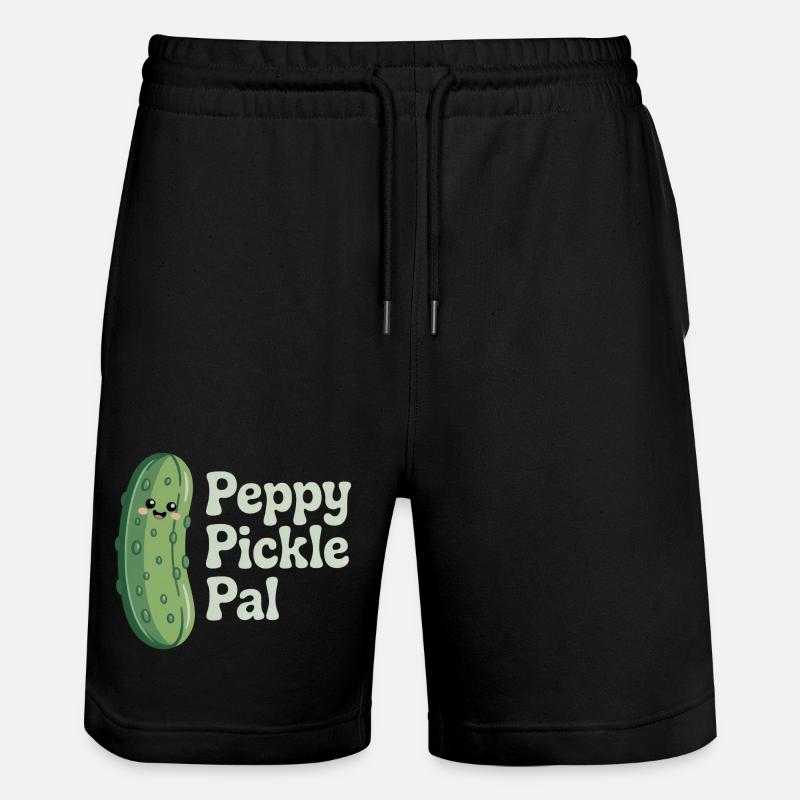 Peppy Pickle Pal - Concombre - Short de jogging bio TRAINER Stanley/Stella unisexe - noir