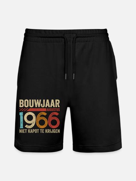 Baujahr August 1966 unzerstörbar - Stanley/Stella Unisex Bio Joggingshorts Trainer - Schwarz