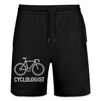 cyclologue - Short de jogging bio TRAINER Stanley/Stella unisexe - noir - Devant - Nik (191cm) & Marisol (170cm)