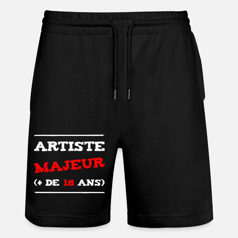 ARTISTE MAJEUR (+ DE 18 ANS) !  - Short de jogging bio TRAINER Stanley/Stella unisexe - noir