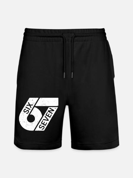 Six Seven Memes - Stanley/Stella Trainer Unisex Organic Jogging Shorts - black