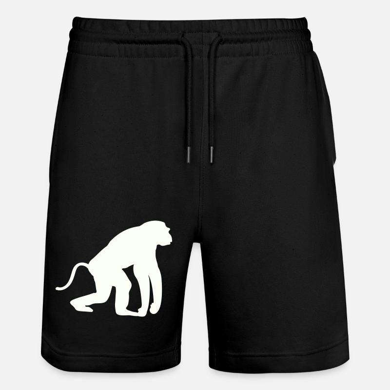 Silhouette de singe - Short de jogging bio TRAINER Stanley/Stella unisexe - noir