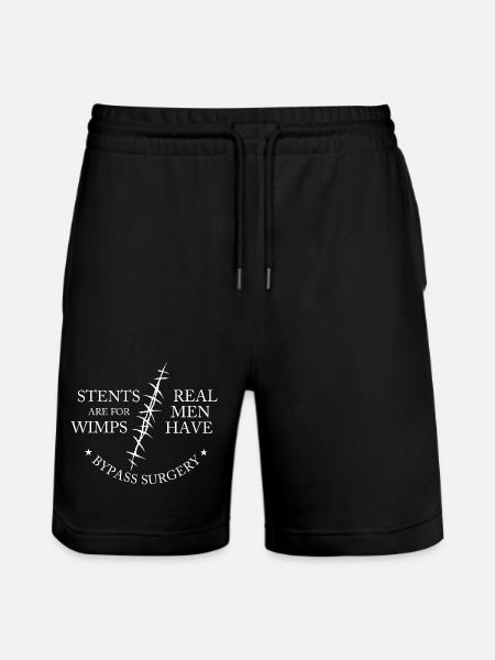 Bypass-Operation Humor-Herz-Überlebender - Stanley/Stella Unisex Bio Joggingshorts Trainer  - Schwarz