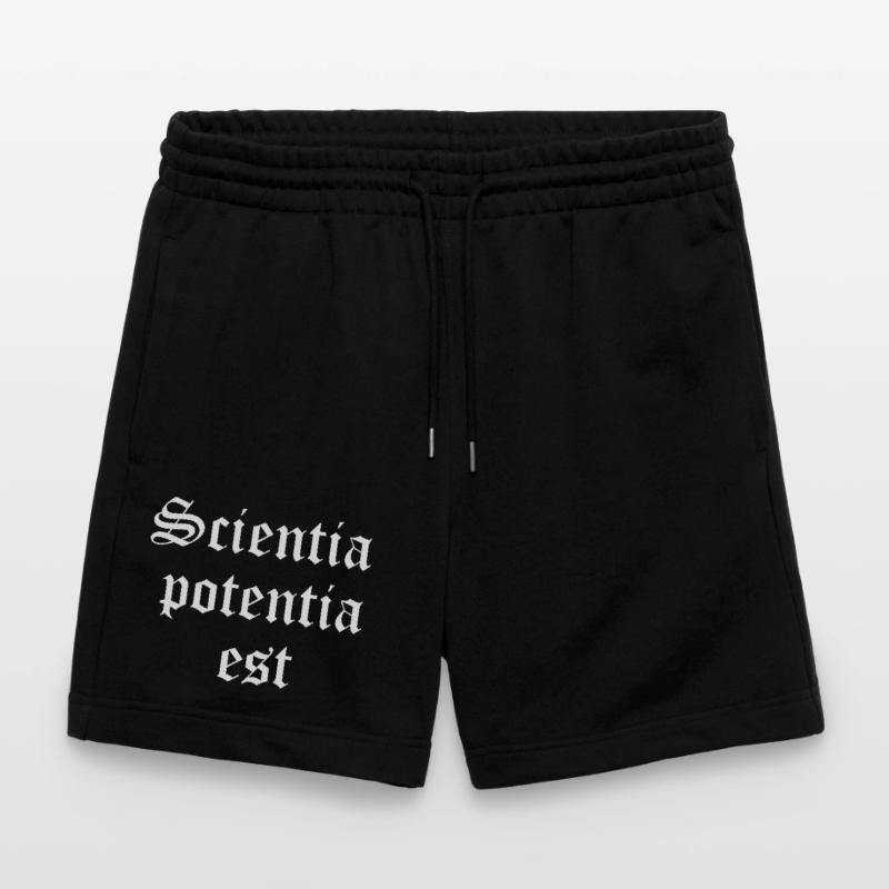 Knowledge is Power in Gothic Script Stanley/Stella Trainer Unisex Organic Jogging Shorts