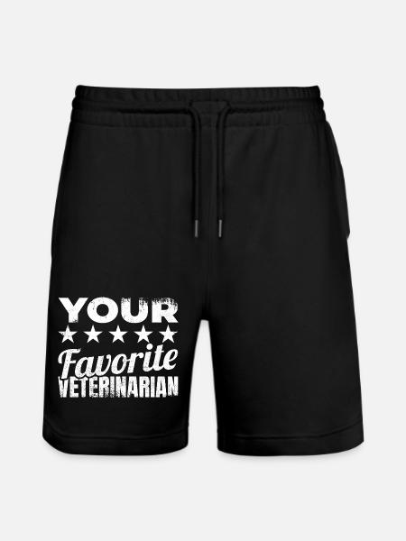 Veterinary saying - Stanley/Stella Trainer Unisex Organic Jogging Shorts - black