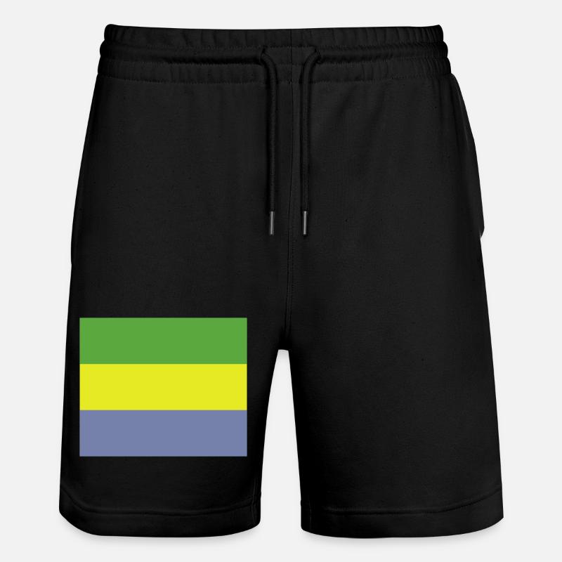 Drapeau gabonais - Short de jogging bio TRAINER Stanley/Stella unisexe - noir