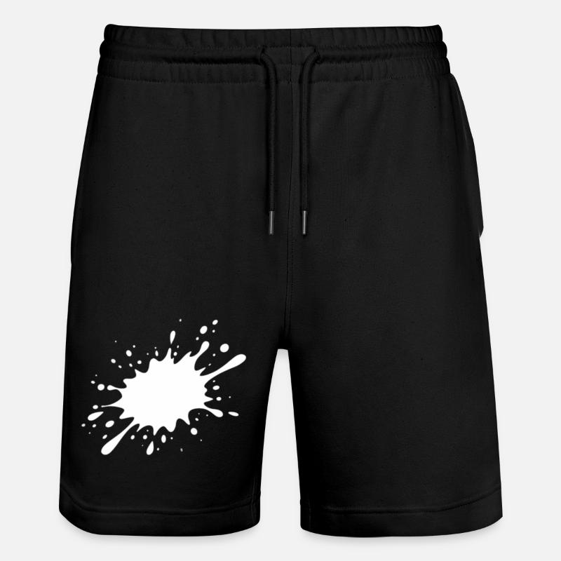 Ink Stain Explosion - Stanley/Stella Trainer Unisex Organic Jogging Shorts - black
