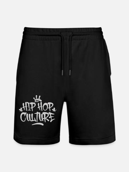 HipHop Kultur Graffiti Crown Design - Stanley/Stella Unisex Bio Joggingshorts Trainer  - Schwarz