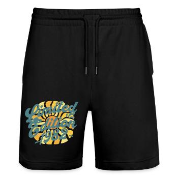 Limited Edition 1982 Geburtstag - Stanley/Stella Unisex Bio Joggingshorts Trainer  - Schwarz - Vorne - Nik (191cm) & Marisol (170cm)