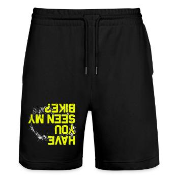 Seen my bike? Fahrrad Mountainbike MTB Downhill - Stanley/Stella Unisex Bio Joggingshorts Trainer  - Schwarz - Vorne - Nik (191cm) & Marisol (170cm)