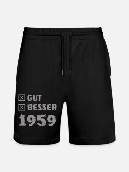 Besser 1959 - Stanley/Stella Unisex Bio Joggingshorts Trainer - Schwarz