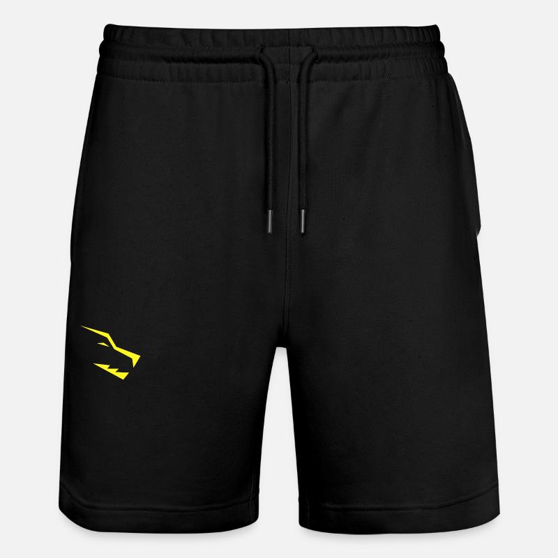 Symbole GYMDOG Jaune Éclair - Short de jogging bio TRAINER Stanley/Stella unisexe - noir