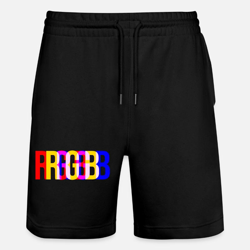RGB Farbraum - Stanley/Stella Unisex Bio Joggingshorts Trainer  - Schwarz