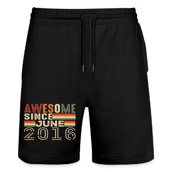 June 2016 Original 2016 Anniversary 2016 June 2016 - Stanley/Stella Trainer Unisex Organic Jogging Shorts - black - Front - Nik (191cm) & Marisol (170cm)