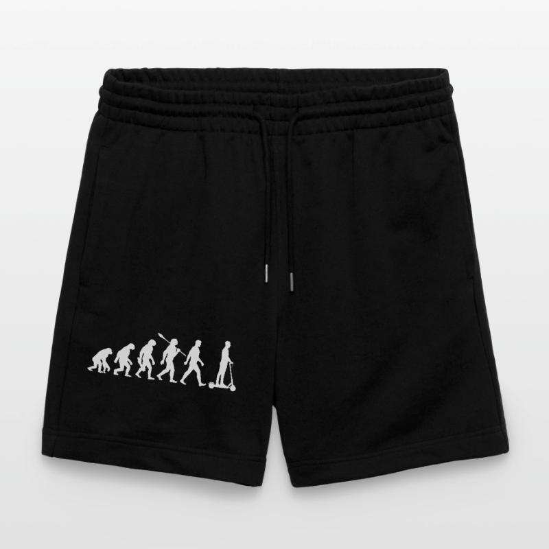 Evolution E-Scooter, Elektro Roller mit Akku Stanley/Stella Unisex Bio Joggingshorts Trainer 