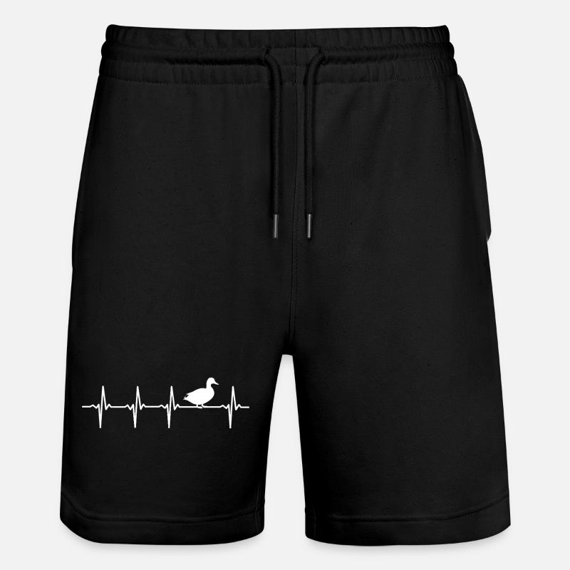 Entchen Herzschlag Enten Entchen - Stanley/Stella Unisex Bio Joggingshorts Trainer  - Schwarz