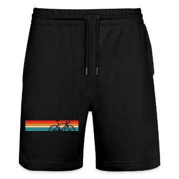 Vélo Rétro Cycliste Cyclisme - Short de jogging bio TRAINER Stanley/Stella unisexe - noir - Devant - Nik (191cm) & Marisol (170cm)