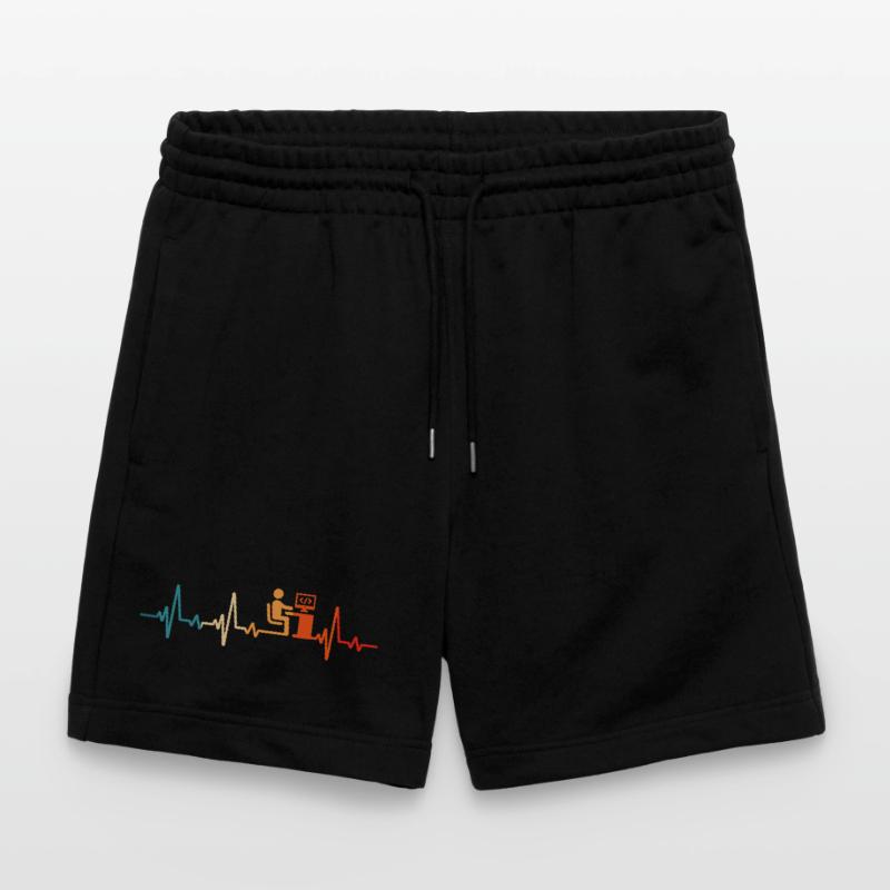 Programmierer Retro Herzschlag Informatiker code Stanley/Stella Unisex Bio Joggingshorts Trainer 