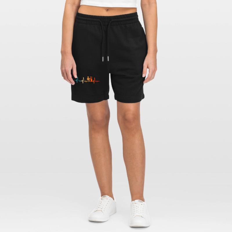 Programmer Retro Heartbeat Computer Scientist code Stanley/Stella Trainer Unisex Organic Jogging Shorts