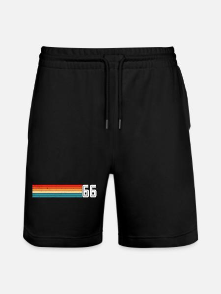 Retro 1966 t-shirt 66 vintage 1966 - Stanley/Stella Trainer Unisex Organic Jogging Shorts - black