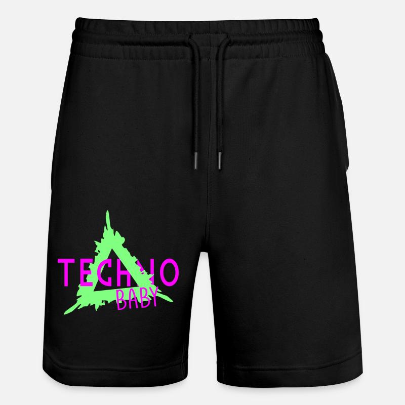 Techno baby - Stanley/Stella Trainer Unisex Organic Jogging Shorts - black