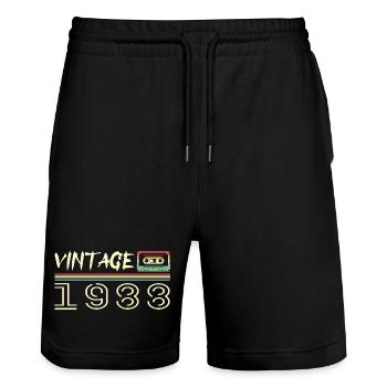 1988 Original 1988 Rétro Cadeau Anniversaire 1988 - Short de jogging bio TRAINER Stanley/Stella unisexe - noir - Devant - Nik (191cm) & Marisol (170cm)
