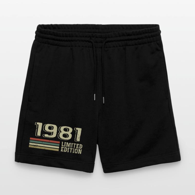 Born In 1981 Birthday 1981 Vintage 1981 Stanley/Stella Trainer Unisex Organic Jogging Shorts
