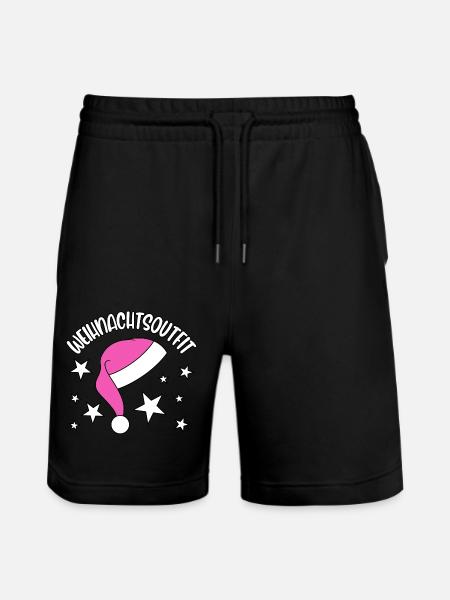 Weihnachten 2026 Outfit - Weihnachtsoutfit 2026 - Stanley/Stella Unisex Bio Joggingshorts Trainer - Schwarz