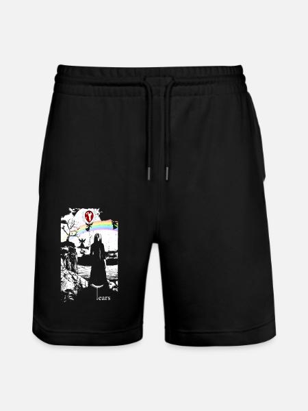 Angel graphic - Stanley/Stella Trainer Unisex Organic Jogging Shorts - black