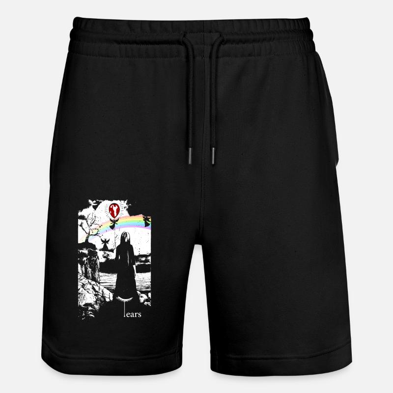 Engel Grafik - Stanley/Stella Unisex Bio Joggingshorts Trainer - Schwarz