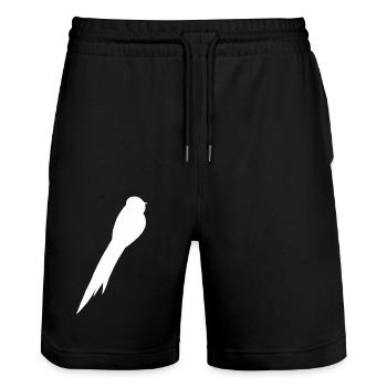 Vogel Falke Amsel Drossel Spatz Bussard Rabe - Stanley/Stella Unisex Bio Joggingshorts Trainer  - Schwarz - Vorne - Nik (191cm) & Marisol (170cm)