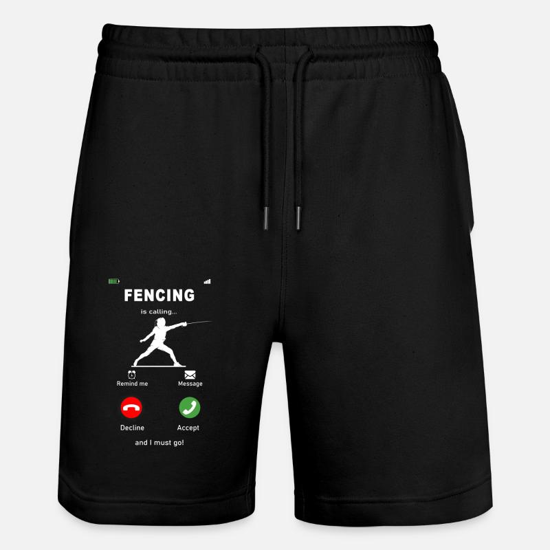 fencing is calling - Stanley/Stella Unisex Bio Joggingshorts Trainer - Schwarz