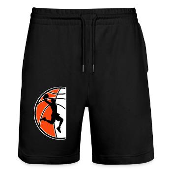 Basketball Basketballer - Stanley/Stella Unisex Bio Joggingshorts Trainer  - Schwarz - Vorne - Nik (191cm) & Marisol (170cm)