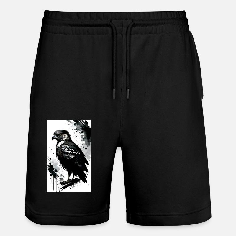Aigle | Oiseaux | Liberté | Animaux - Short de jogging bio TRAINER Stanley/Stella unisexe - noir