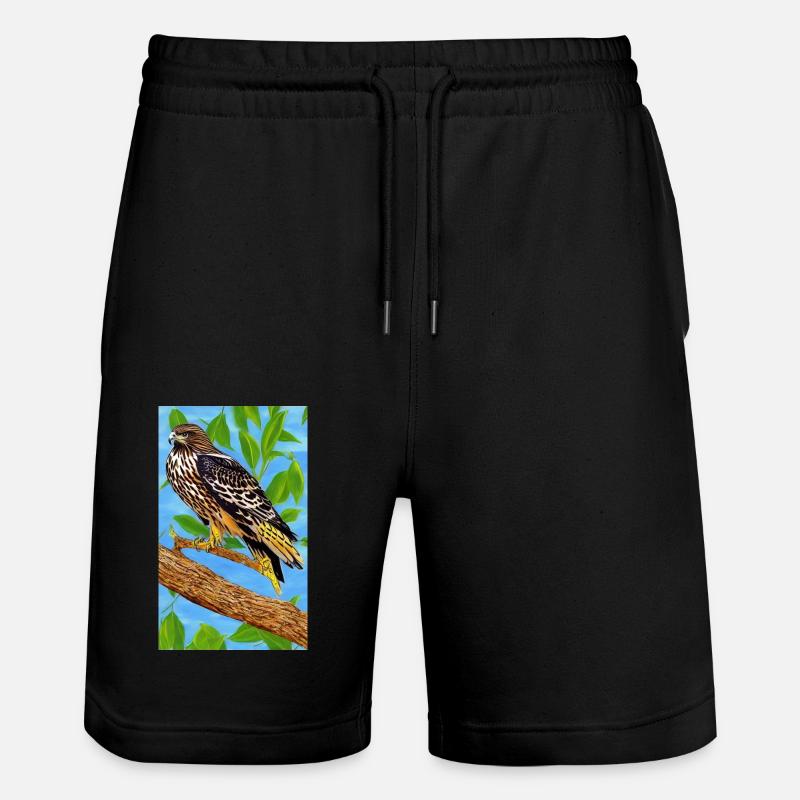 Aigle | Oiseaux | Liberté | Animaux - Short de jogging bio TRAINER Stanley/Stella unisexe - noir