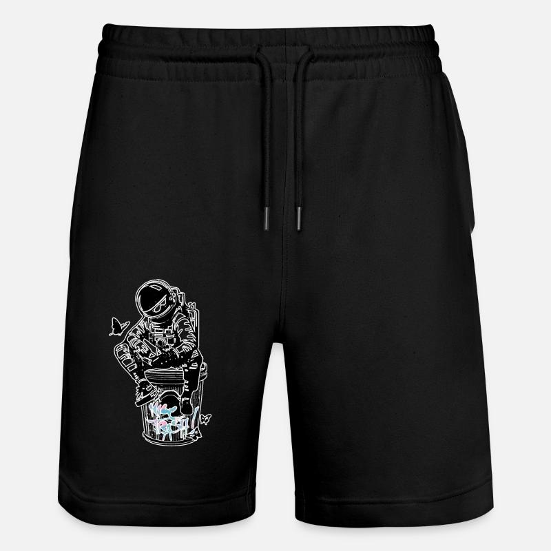 NICEastronautimnautikstudiumTRASH - Stanley/Stella Unisex Bio Joggingshorts Trainer - Schwarz