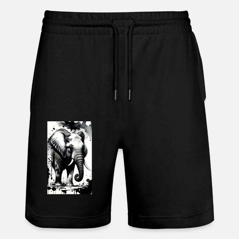 Fierté élégante de l’éléphant - Short de jogging bio TRAINER Stanley/Stella unisexe - noir