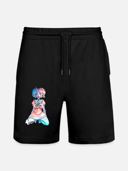 Anime Design - Stanley/Stella Unisex Bio Joggingshorts Trainer - Schwarz