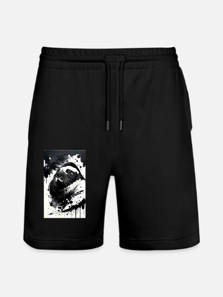 Walross-Wunderland - Stanley/Stella Unisex Bio Joggingshorts Trainer - Schwarz