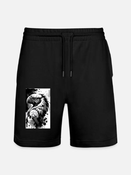 Tropical parrot magic - Stanley/Stella Trainer Unisex Organic Jogging Shorts - black