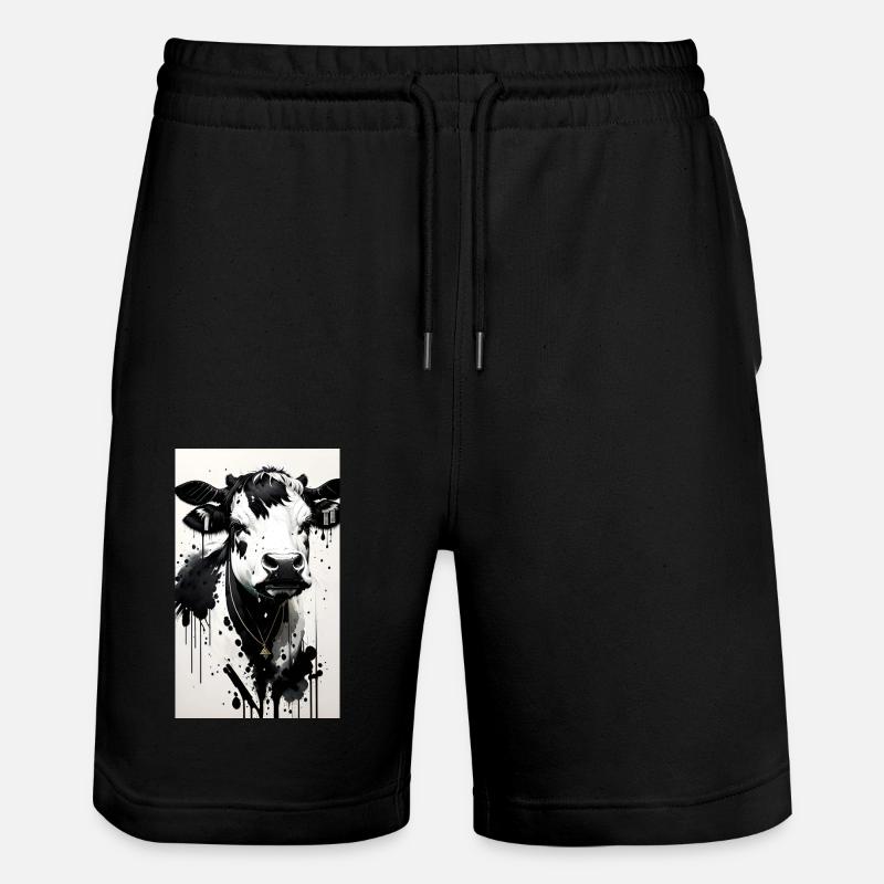Vache mignonne - Short de jogging bio TRAINER Stanley/Stella unisexe - noir