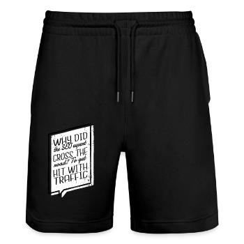 computer programming admin jokes happy doctor - Stanley/Stella Unisex Bio Joggingshorts Trainer  - Schwarz - Vorne - Nik (191cm) & Marisol (170cm)