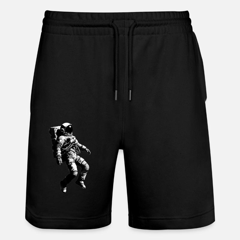 Freischwebender Astronaut Personalisieren - Stanley/Stella Unisex Bio Joggingshorts Trainer  - Schwarz