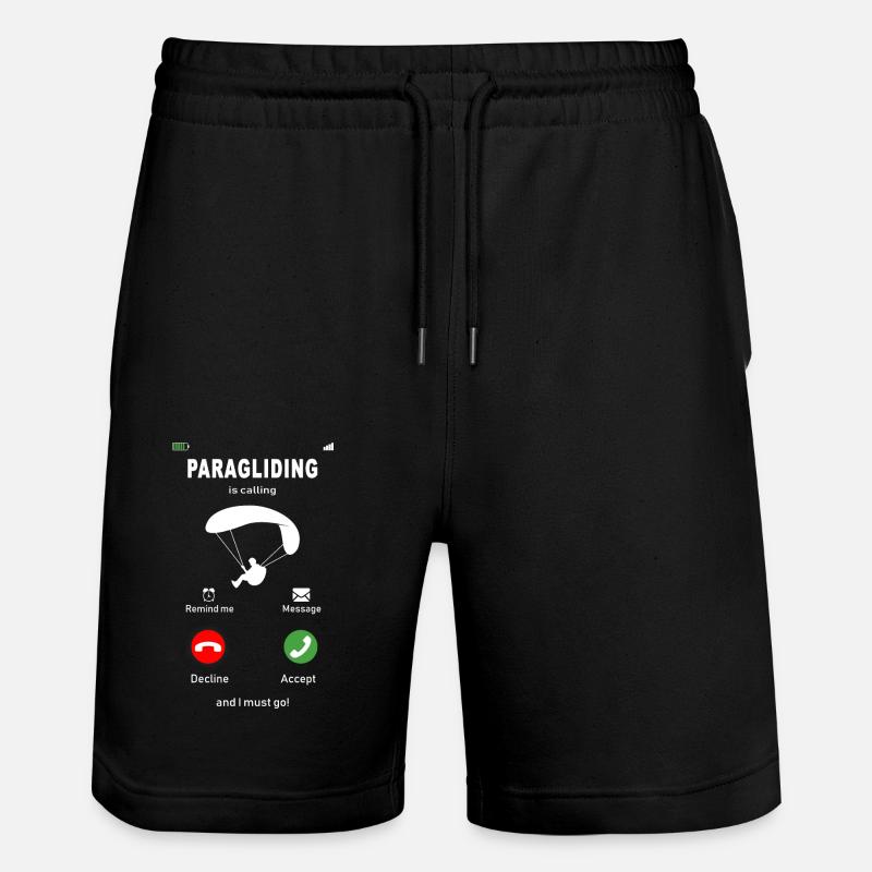Paragliding is calling - Stanley/Stella Unisex Bio Joggingshorts Trainer - Schwarz